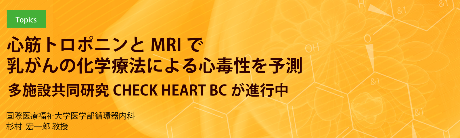 心筋トロポニンとMRIで乳がんの化学療法による心毒性を予測 多施設共同研究CHECK HEART BCが進行中